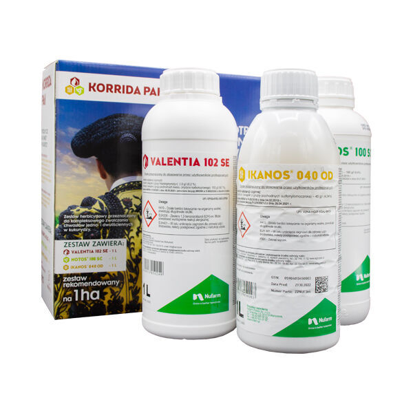 new Nufarm KORRIDA PAK 3x1L (VALENTIA 102 SE + NOTOS 100 SC + IKANOS 040 OD herbicide