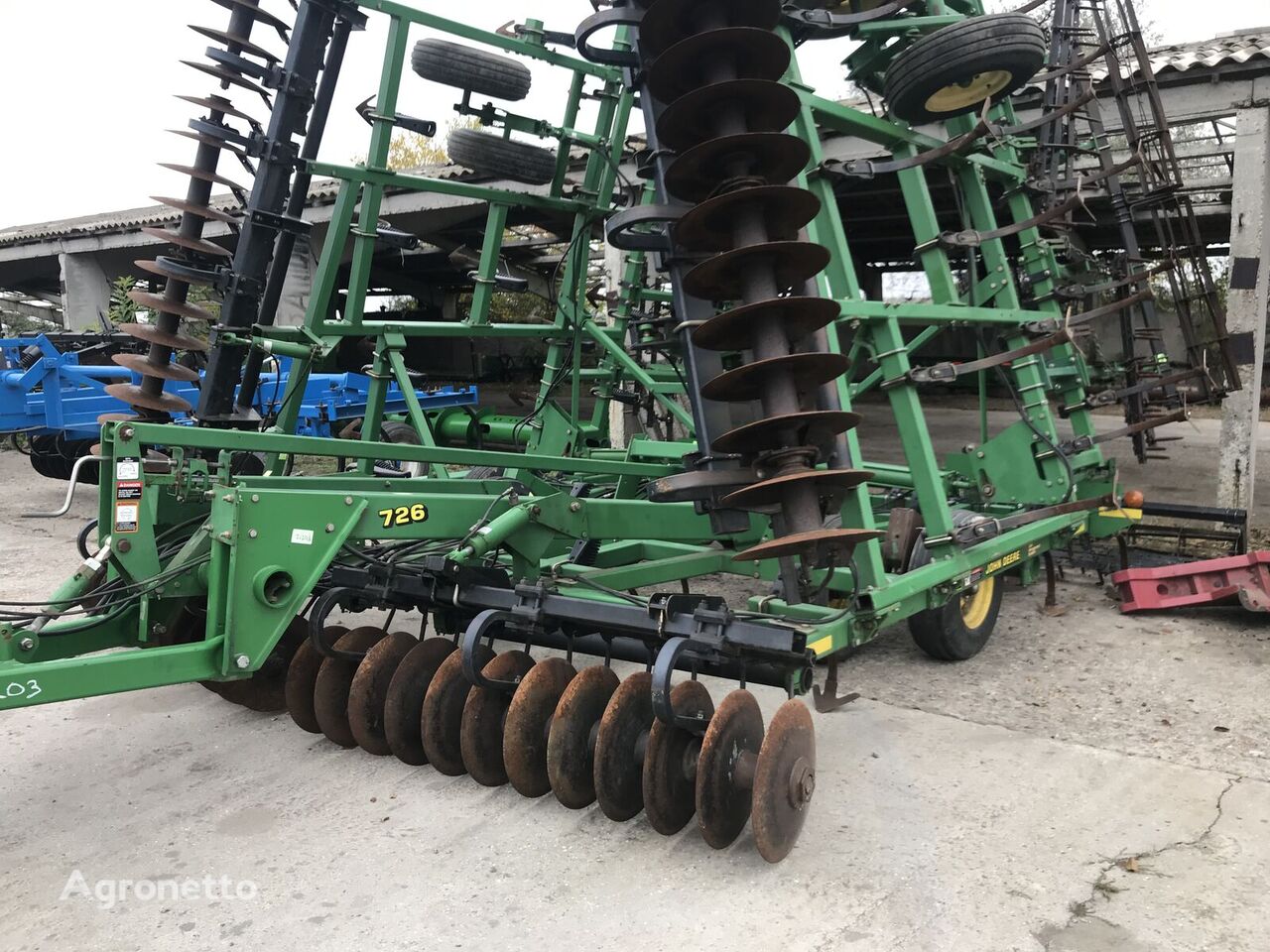 John Deere 726 stubble cultivator